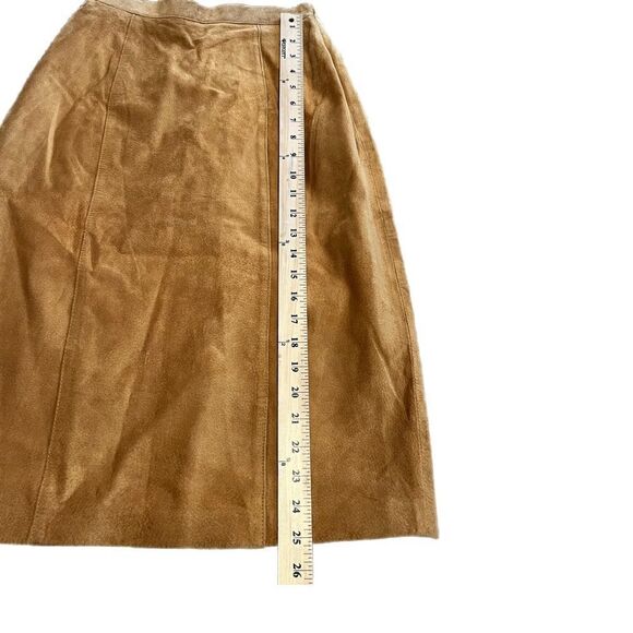 Tan Suede Skirt by I. B. Diffusion w/ Slit in the Back. Size 4. Great Condition - Picture 6 of 9